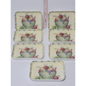 Vintage Melamine Mini Tray R2S I20052 Monza Italy Fruit Bowl 5.5"x4" Set of 7
